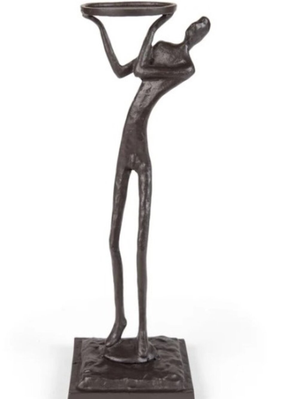 Atlas Figure Candle Holder – Cast Iron Mythology Decor 12”